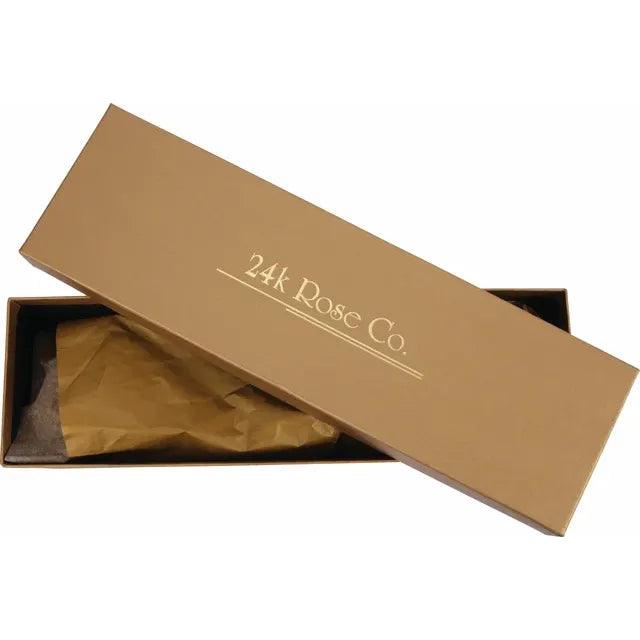 JDSP61-9149 LACQUERED WHITE ROSE WITH GOLD TRIM